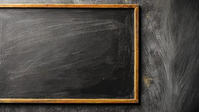 Empty chalkboard with frame, chalkboard background, copy space