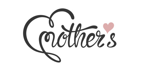 vector mothers day lettering handwritten typography greeting illustration