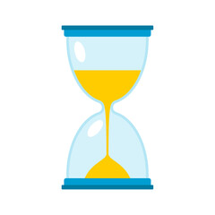 Sandglass isolated. Glass sand clock