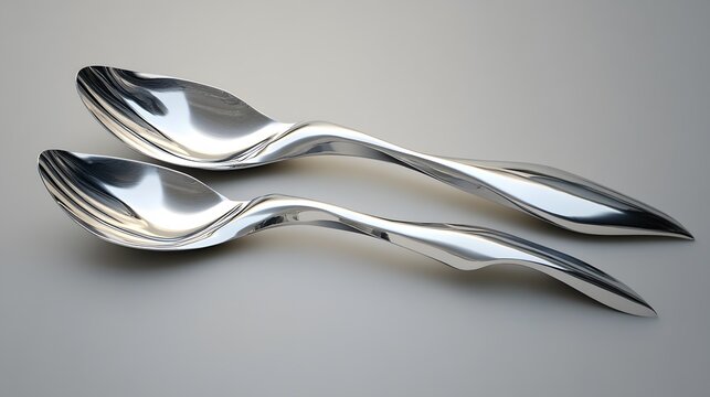 Modern, sculpted spoons with flowing, elegant handles.