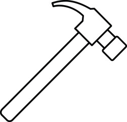 Hammer Tool Icon Outline Graphic Design