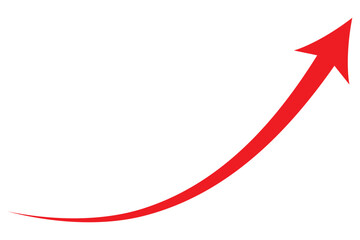 Upward blue curved arrow icon Business Growth, Success, Finance, Profit Increase, Positive Trend, Analytics, Marketing, Economic Rise, Stock Market, Investment, and Performance Concept