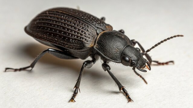 Darkling Beetle on studio background