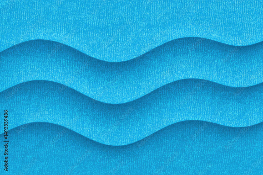 Poster blue wavy abstract background with layered texture creates soothing visual effect. design features s