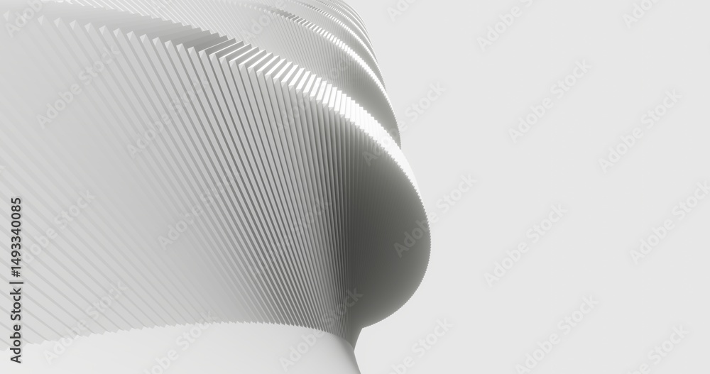 Aufkleber abstract white background spiral geometric pattern of design 3d render