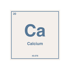 calcium periodic vector isolated on transparent background