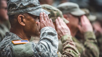 Saluting the american flag on flag day usa military ceremony indoor close-up flagday flagdayusa nationsymbolusa firstamericanflag