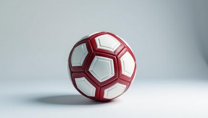 Fototapeta premium Perfectly centered football against pure white backdrop , object, design, clean