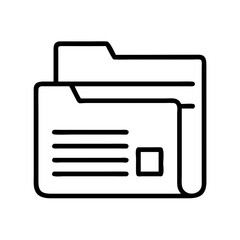 Crisp document folder silhouette design with transparent background