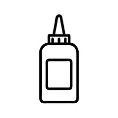 Glue bottle silhouette design with transparent background for design projects