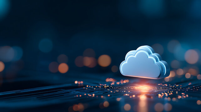 Modern technology and cloud computing concept. Generative AI 22914489 1