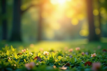 Obraz premium Abstract blurred nature scene, soft focus textures, seamless, zen, background