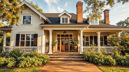 Elegant Southern Estate with Inviting Front Porch