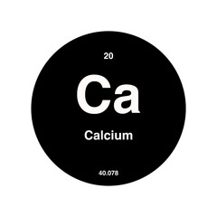 calcium periodic vector isolated on transparent background