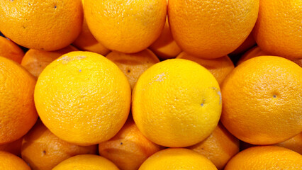 Navel Oranges Background Close Up Image 16:9 Aspect Ratio 