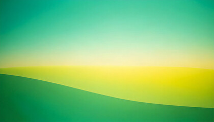Obraz premium Abstract Minimalist Landscape With Gradient Green and Yellow Tones