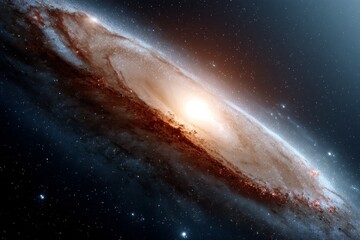 Discovering the mesmerizing beauty of the Andromeda galaxy swirling in the cosmos at the edge of time and space