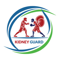 Kidney Guard Logo Design Featuring Two Fighters