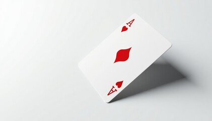 Obraz premium Close-up of a flipped playing card, white background , playing, texture