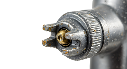 Close Up Rusty Spray Gun Nozzle Detail