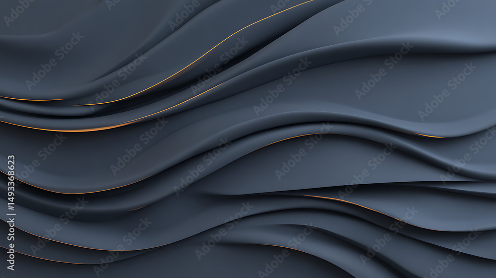 Poster creative dark waves background. design and landing page concept. 3d rendering. 75232296 1