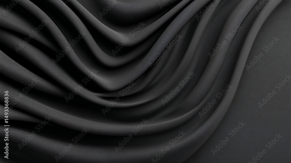 Aufkleber creative dark waves background. design and landing page concept. 3d rendering. 82831366 4