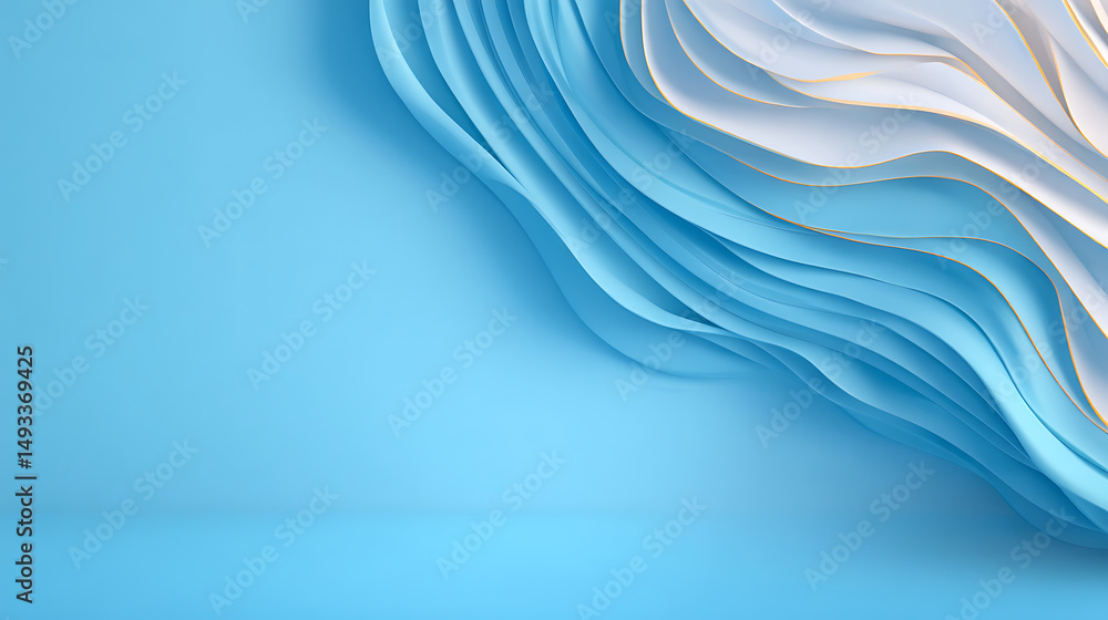 Poster abstract wide blue tech lines texture. design and technology concept. 3d rendering. 75827616 1
