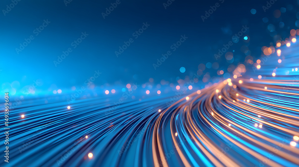 Aufkleber abstract wide blue tech lines texture. design and technology concept. 3d rendering. 85918093 4