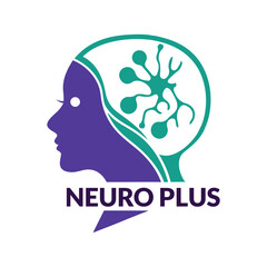 Neuro Plus Logo Design Brain Neuron Healthcare Medical