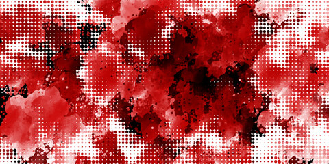 Red watercolor ombre leaks and splashes texture on red watercolor paper background, watercolor dark red black nebula universe. eps 10 © m