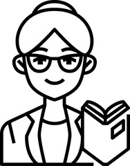 teacher illustration on a white background       