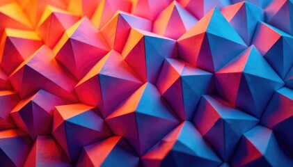Geometric shapes in vibrant colors, forming a repeating texture , polygon, psychedelic, op art