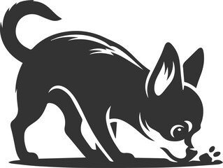 Chihuahua vector animal drawing silhouette