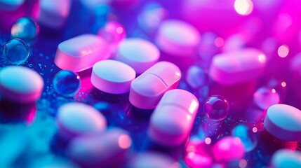 abstract background of medicinal pills