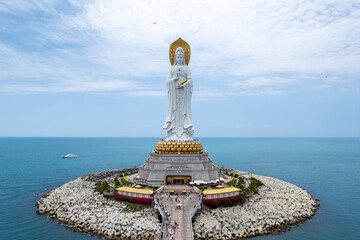 Visiting the Largest and gracious statue of Goddest Guannyin in Sanya City, Hainan Island top view...