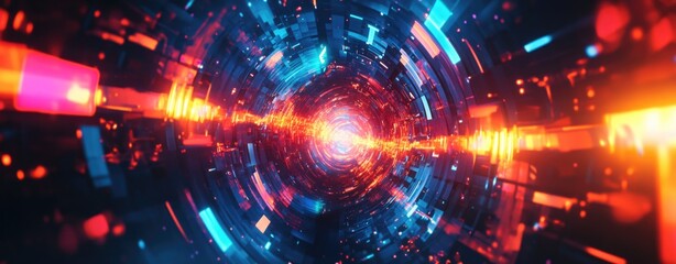 Vibrant patterns in a digital vortex