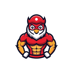 Flat and Minimal Online fitness logo vector illustration isolated on white background