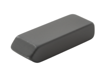 Dark Gray Rectangular Eraser Slightly Angled View