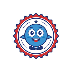 Flat and Minimal Stamp icon vector illustration isolated on white background