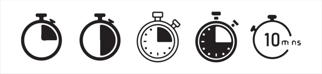 Clock line icon. Victor illustration, Eps 10.