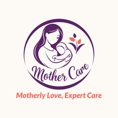Mother and Baby Logo Design Motherly Love Expert Care
