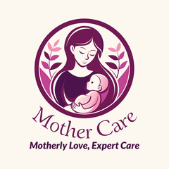Mother and Baby Logo Design Motherly Love Expert Care