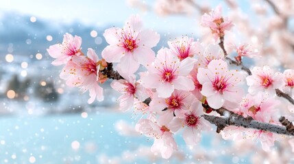 Cherry blossom blooming in spring nature photography scenic landscape tranquil environment close-up view