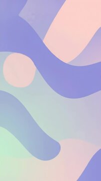 Pastel abstract waves flowing seamlessly in calming animation loop