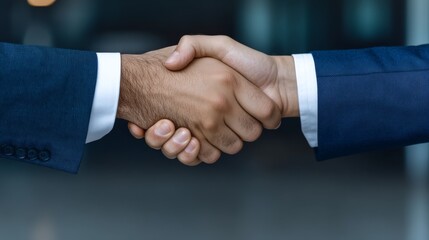 Business deal handshake corporate office photograph professional environment close-up trust and collaboration