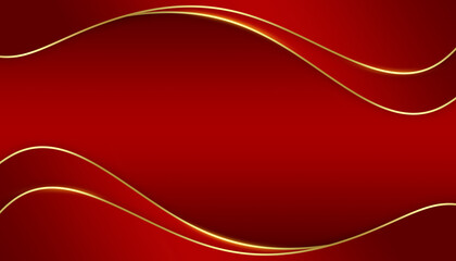 Abstract dark red gold curve wave modern luxury empty space center background