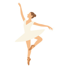Obraz premium Ballerina woman illustration. Vector image