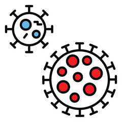 Obraz premium Virus Vector Icon Illustrating Microbial Organism Structure