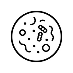 bacteria in petri dish on transparent background for web and graphic design