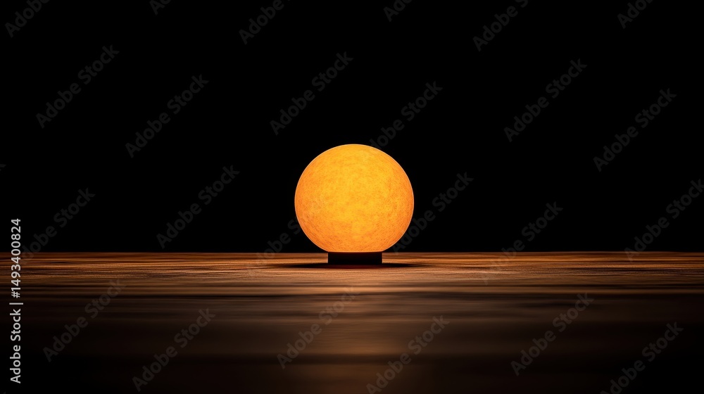 Aufkleber striking glowing orange egg positioned at the center of a dark background creating a captivating vis